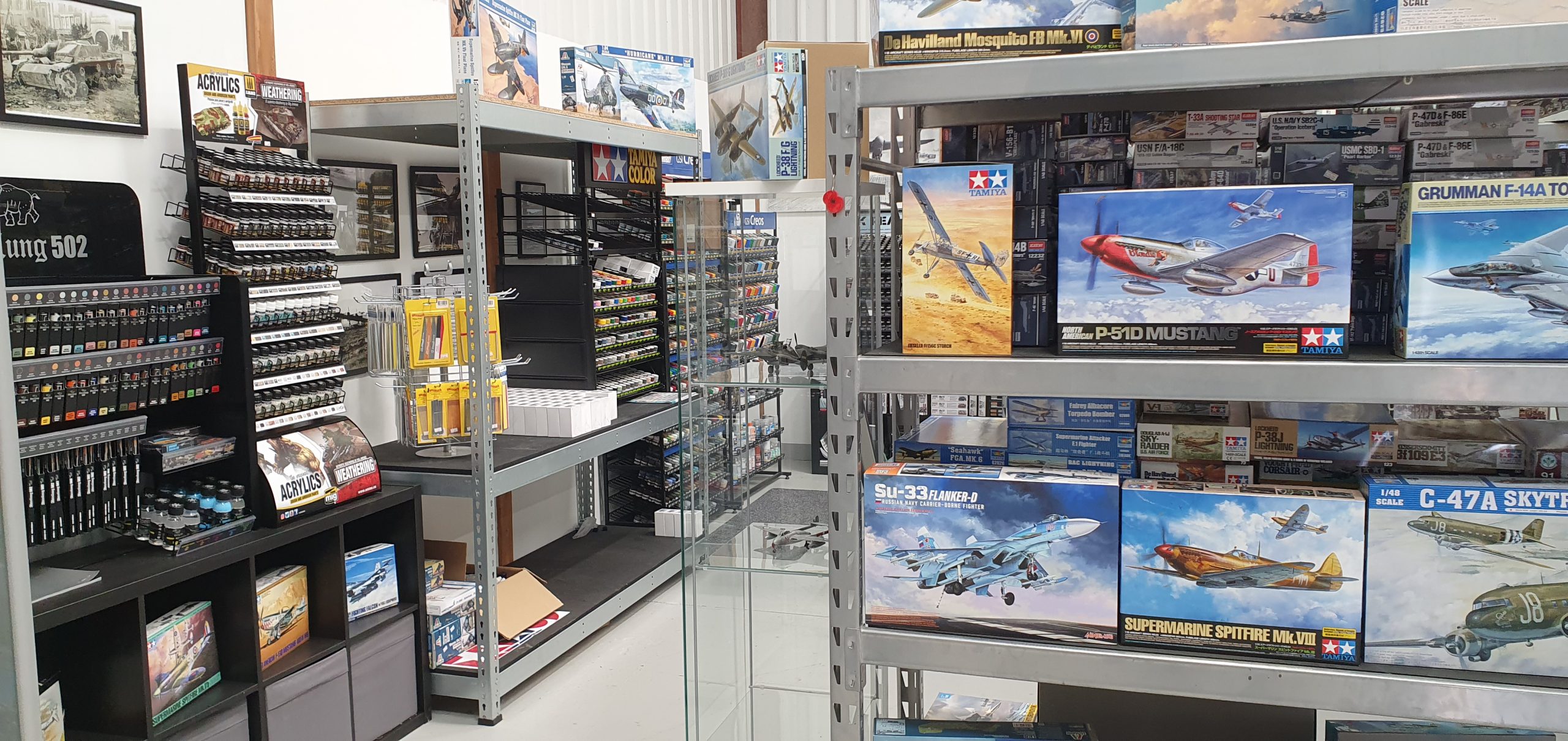 Model Shop Selling Kits Paints Tools and Accessories.
