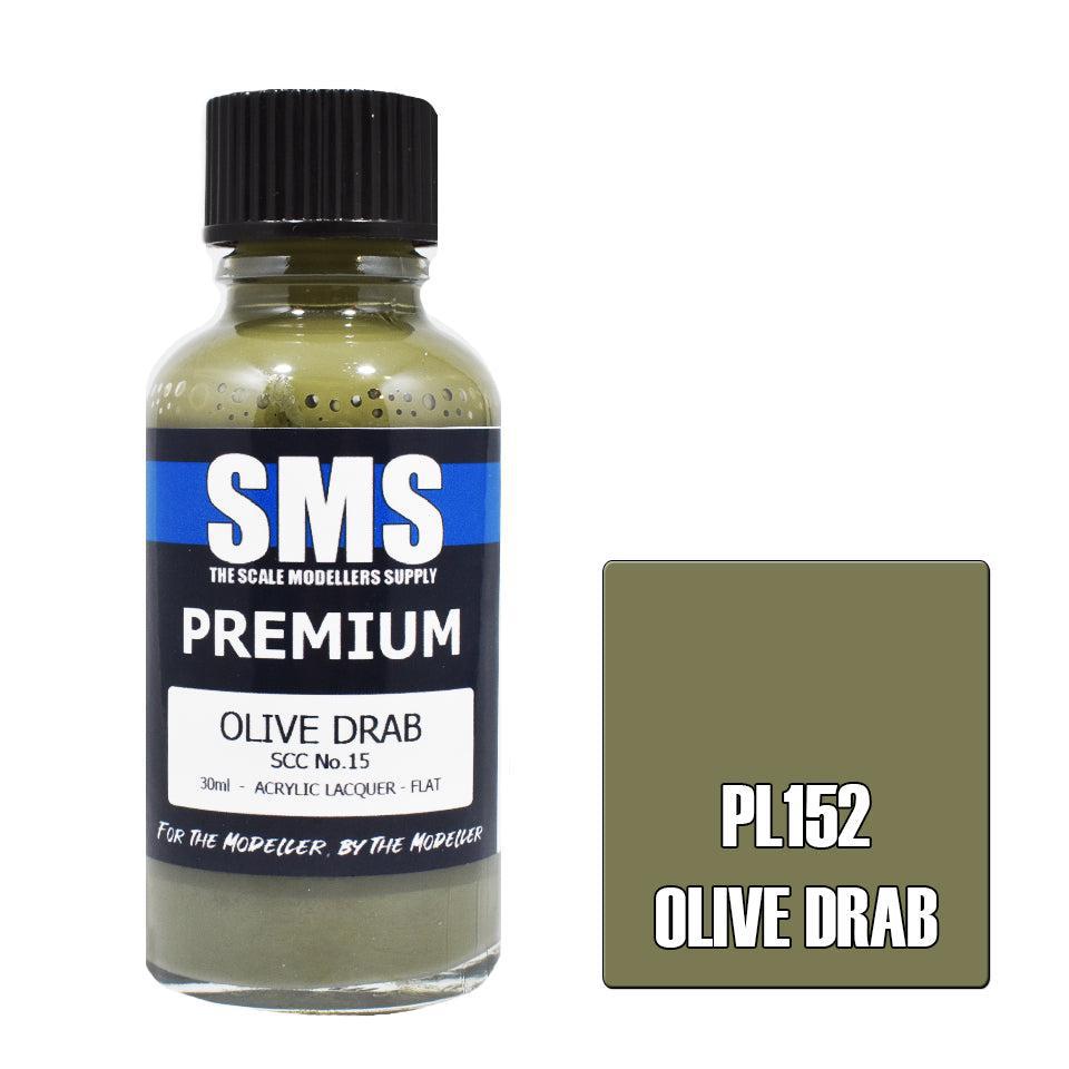 SMS Premium OLIVE DRAB SCC No.15 30ml PL152 - Scale Model Shed